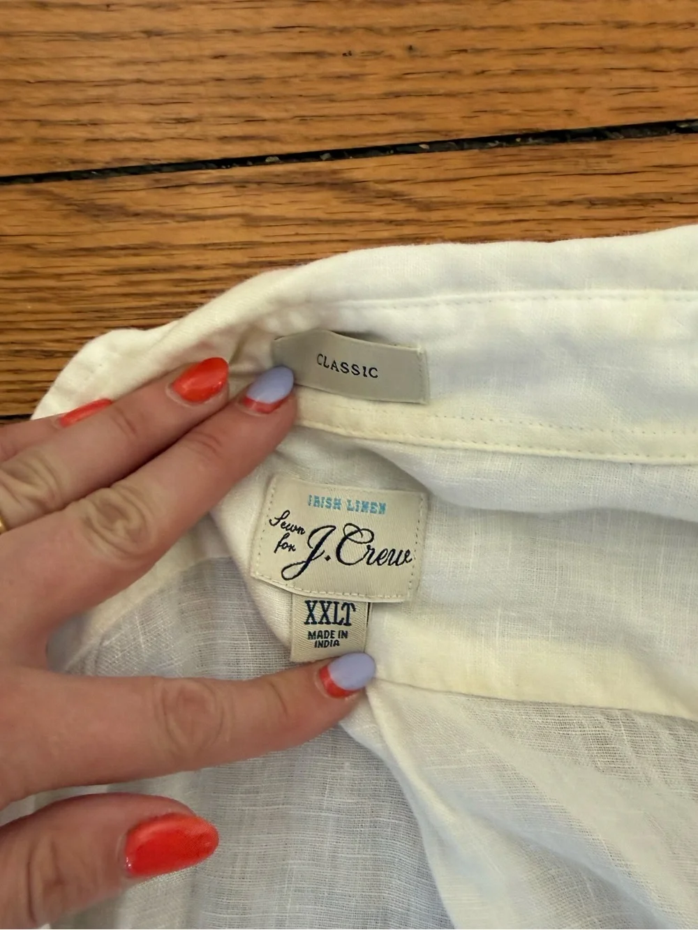 J Crew White Lightweight Linen Button Down Shirt - Size 2XLT